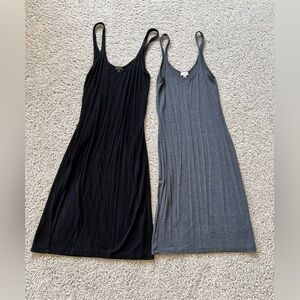 Black and Gray Sleeveless Dresses